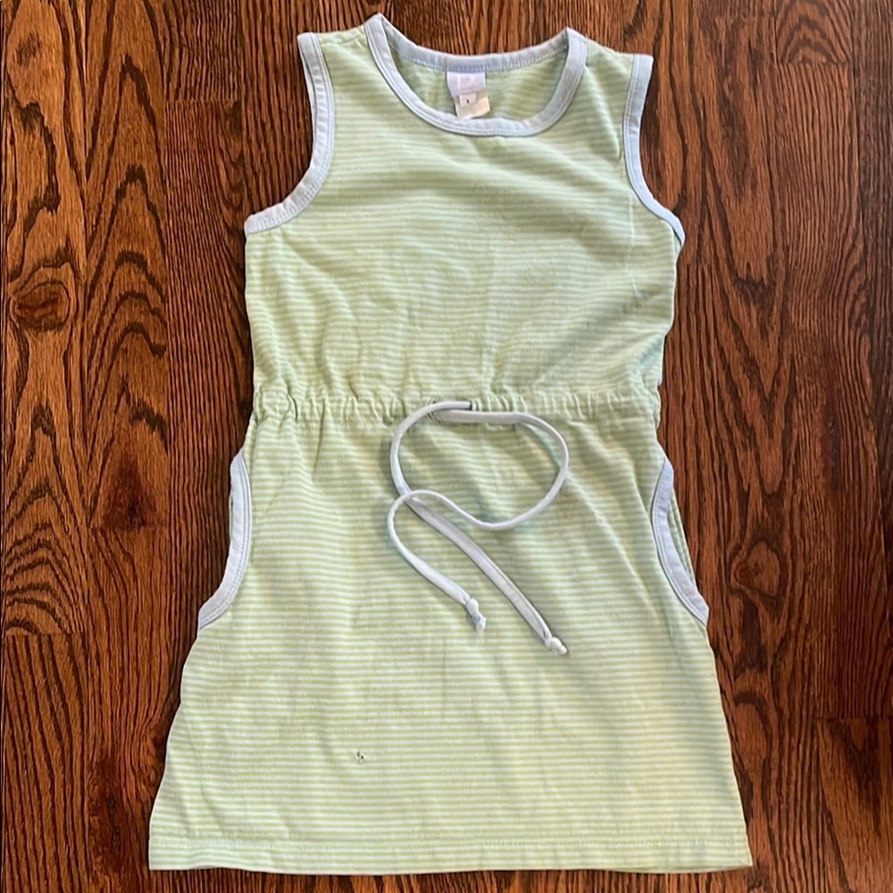 bella bliss Mint Green and White Striped Dress